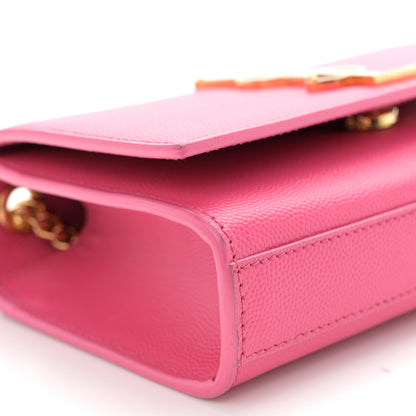 Saint Laurent Grain De Poudre Small Monogram Kate Satchel Bubblegum 7 of 9