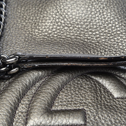 Gucci Metallic Pebbled Calfskin Large Soho Chain Shoulder Bag Sasso 12 of 16