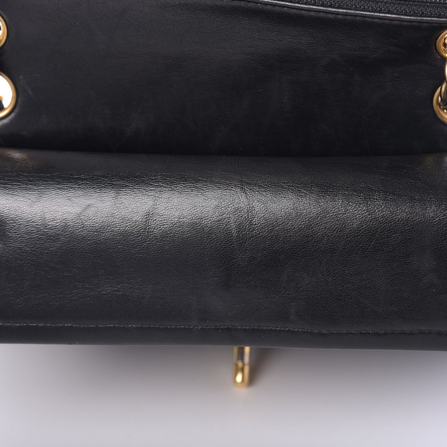 Lambskin Quilted Small Double Flap Black