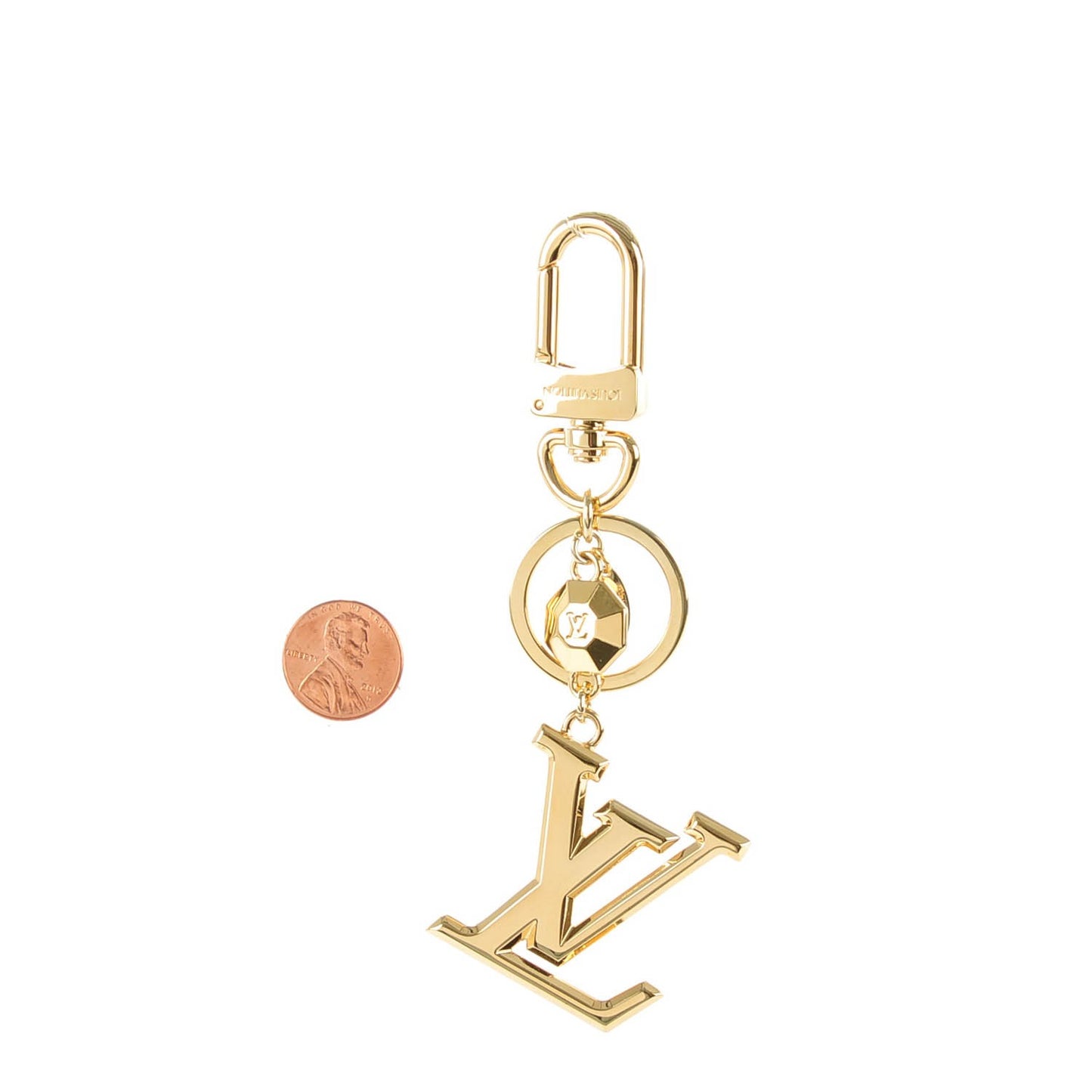 LV Facettes Key Holder Gold