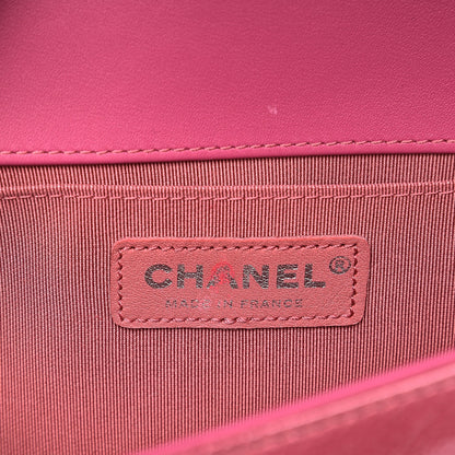 Chanel Patent Tweed Medium Boy Flap Fuchsia 6 of 8