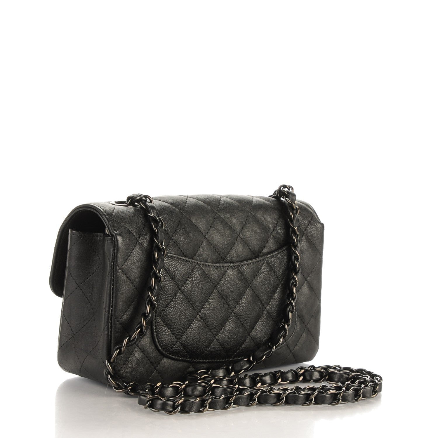 Chanel Calfskin Quilted Mini Rectangular Flap So Black 3 of 8