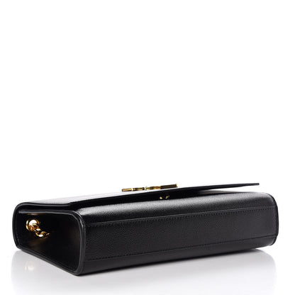 Saint Laurent Grain De Poudre Medium Classic Monogram Kate Satchel Black 4 of 6