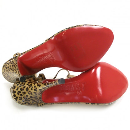 Christian Louboutin Patent Leopard Ernesta 120 Pumps 38.5 4 of 6