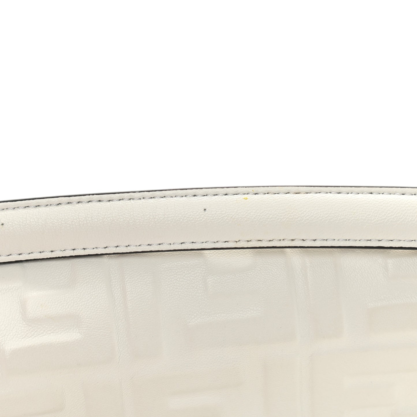 Nappa FF 1974 Embossed Baguette White