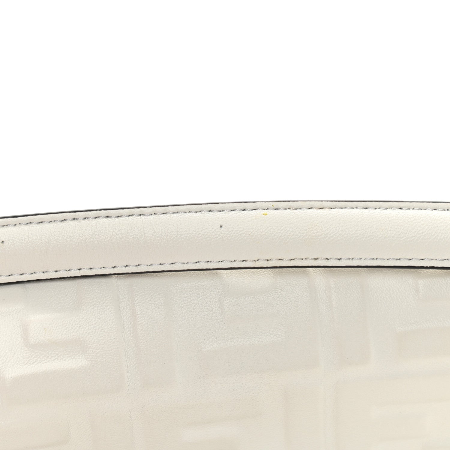 Fendi Nappa FF 1974 Embossed Baguette White 15 of 18