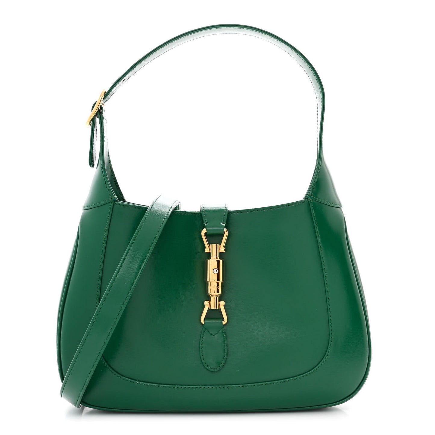 Boarded Dyana Lux Calfskin Small Jackie 1961 Hobo Emerald