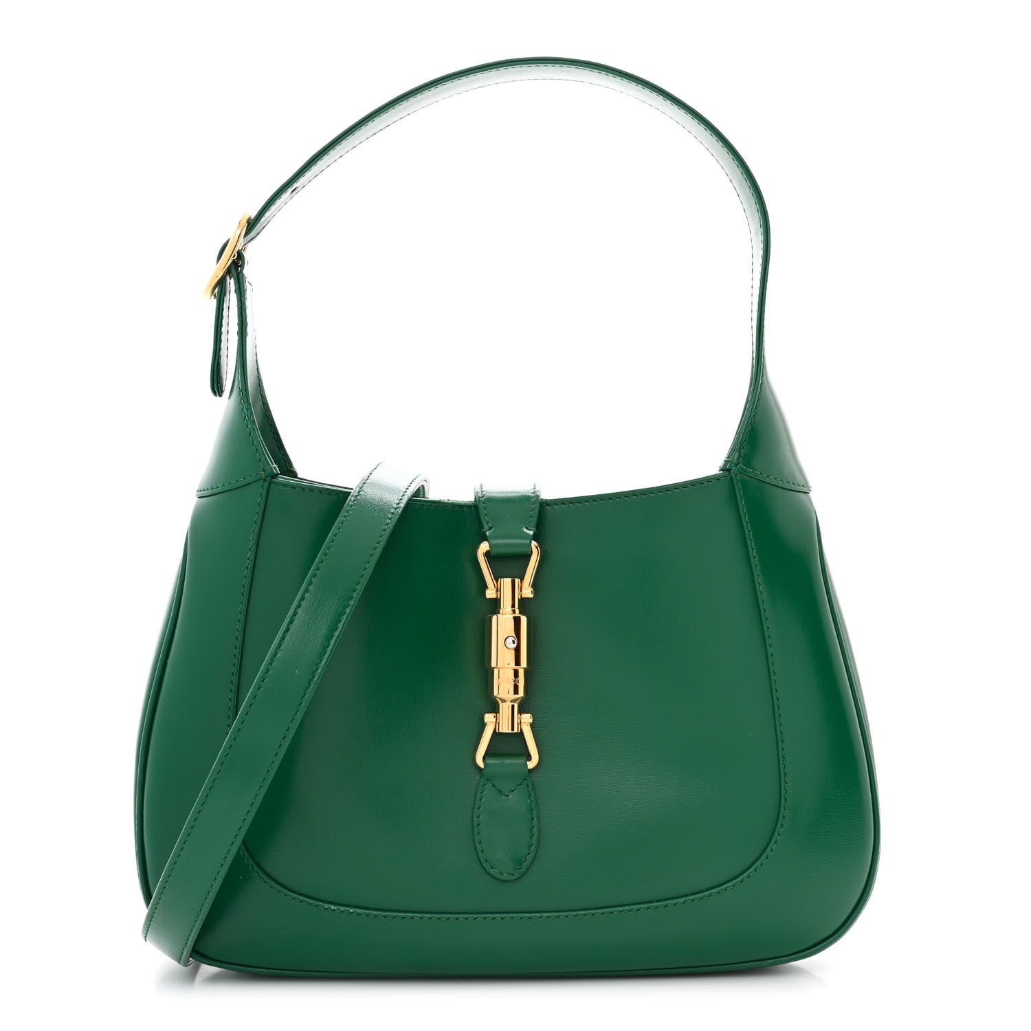 Gucci Boarded Dyana Lux Calfskin Small Jackie 1961 Hobo Emerald 1 of 13