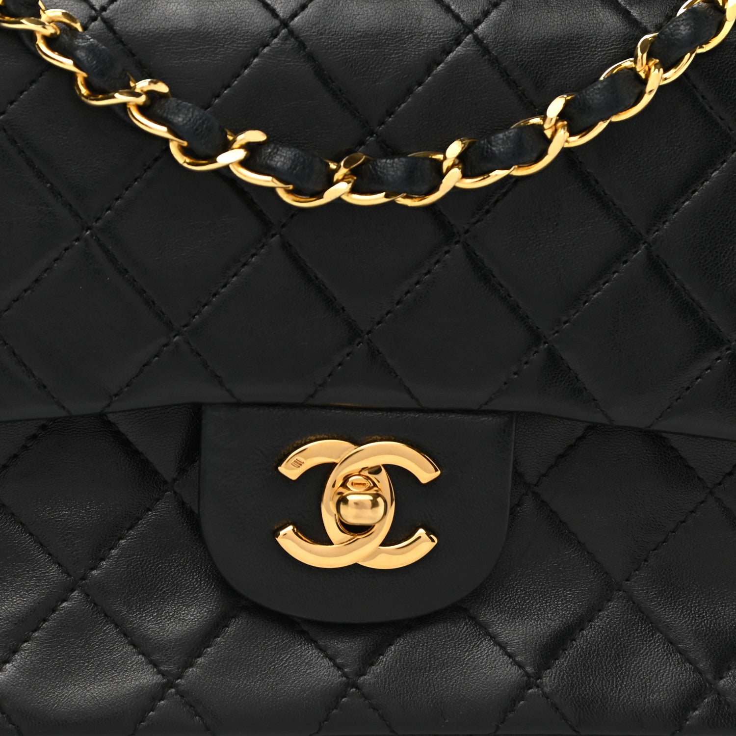 Chanel Lambskin Quilted Small Double Flap Black 8 of 11