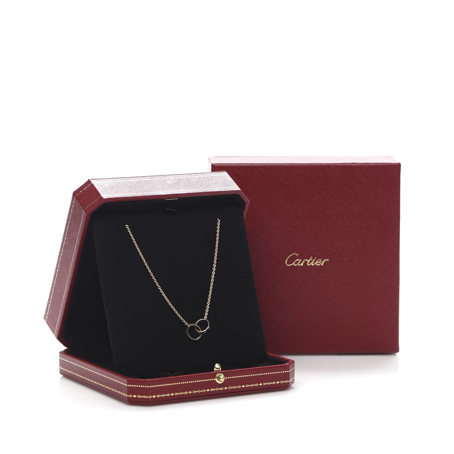18K Pink Gold Interlocking LOVE Necklace
