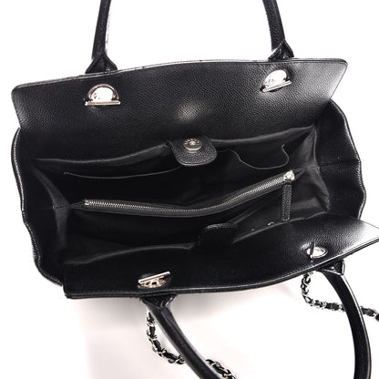 Chanel Soft Caviar CC Medium Top Handle Tote Black 6 of 14