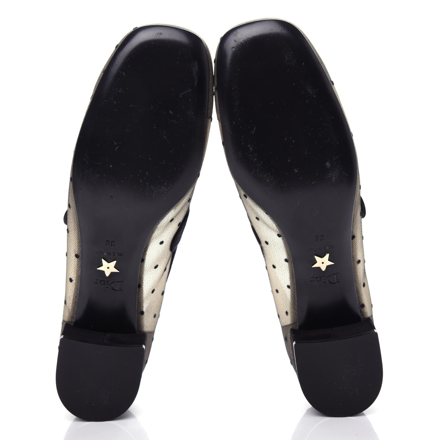 Mesh Plumetis Suede Baby-D Ballet Pumps 38 Black