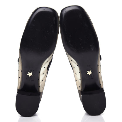 Christian Dior Mesh Plumetis Suede Baby-D Ballet Pumps 38 Black 6 of 9