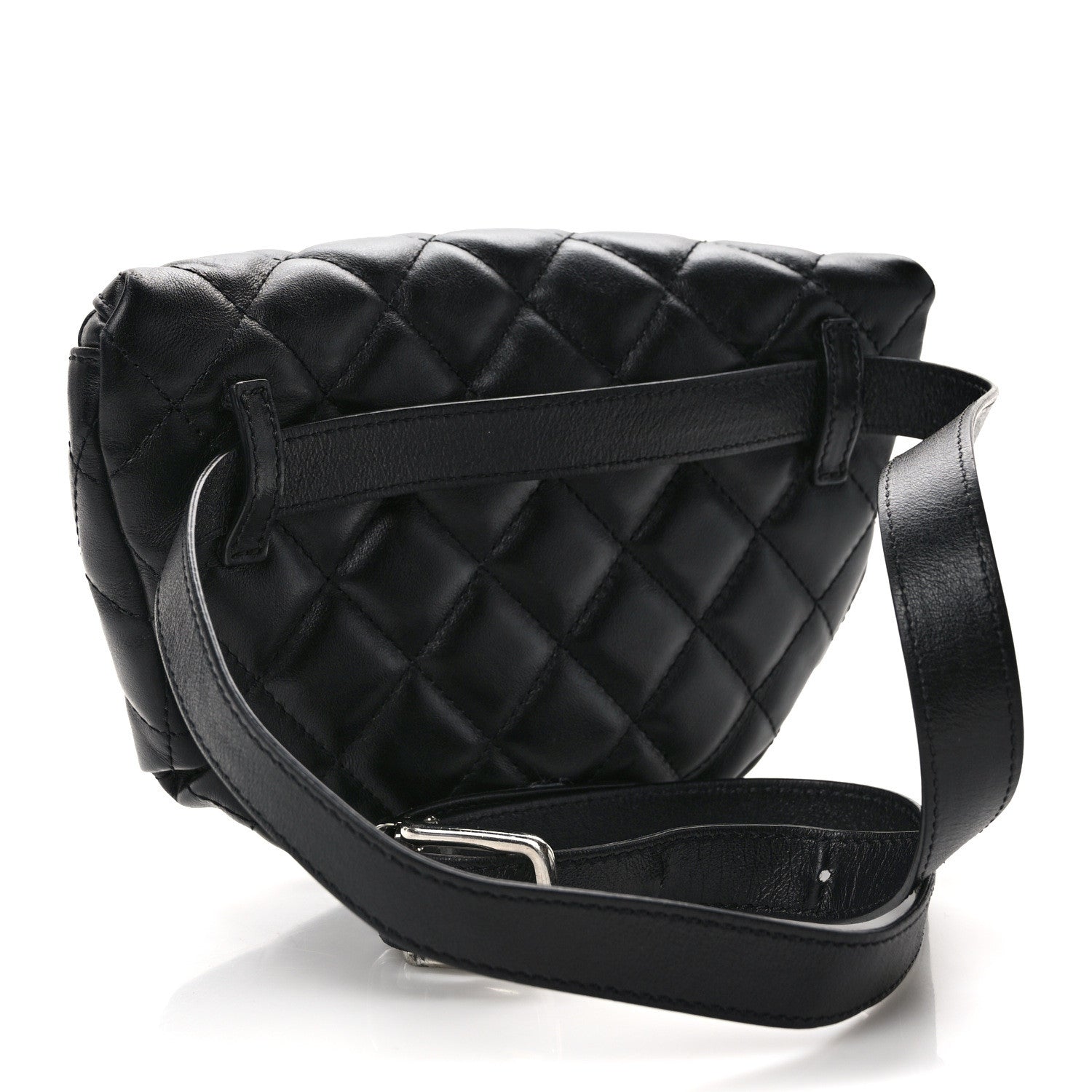 Chanel Calfskin Quilted Waist Belt Bag Black 3 of 16