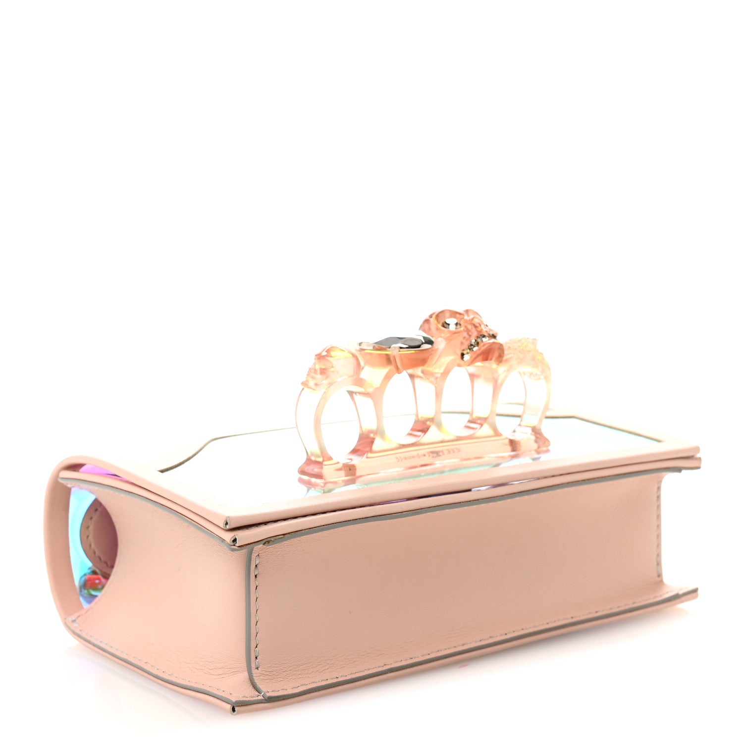 超美品A Woman Knows ロレツ・アレキサンドリア　シュリンク付 Alexander McQueen Iridescent PVC Calfskin Mini Knuckle Crossbody