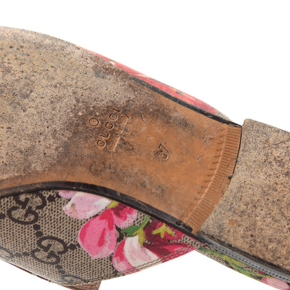 Gucci GG Supreme Monogram Blooms Womens Princetown Slippers 37 Beige Multicolor Dry Rose 8 of 9