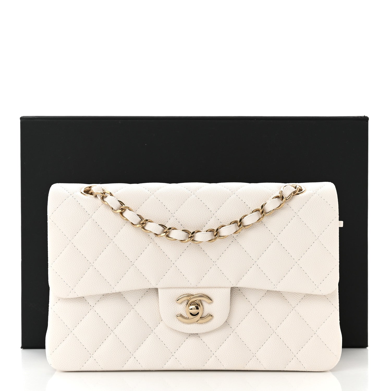 Chanel Caviar Quilted Small Double Flap White 11 of 11