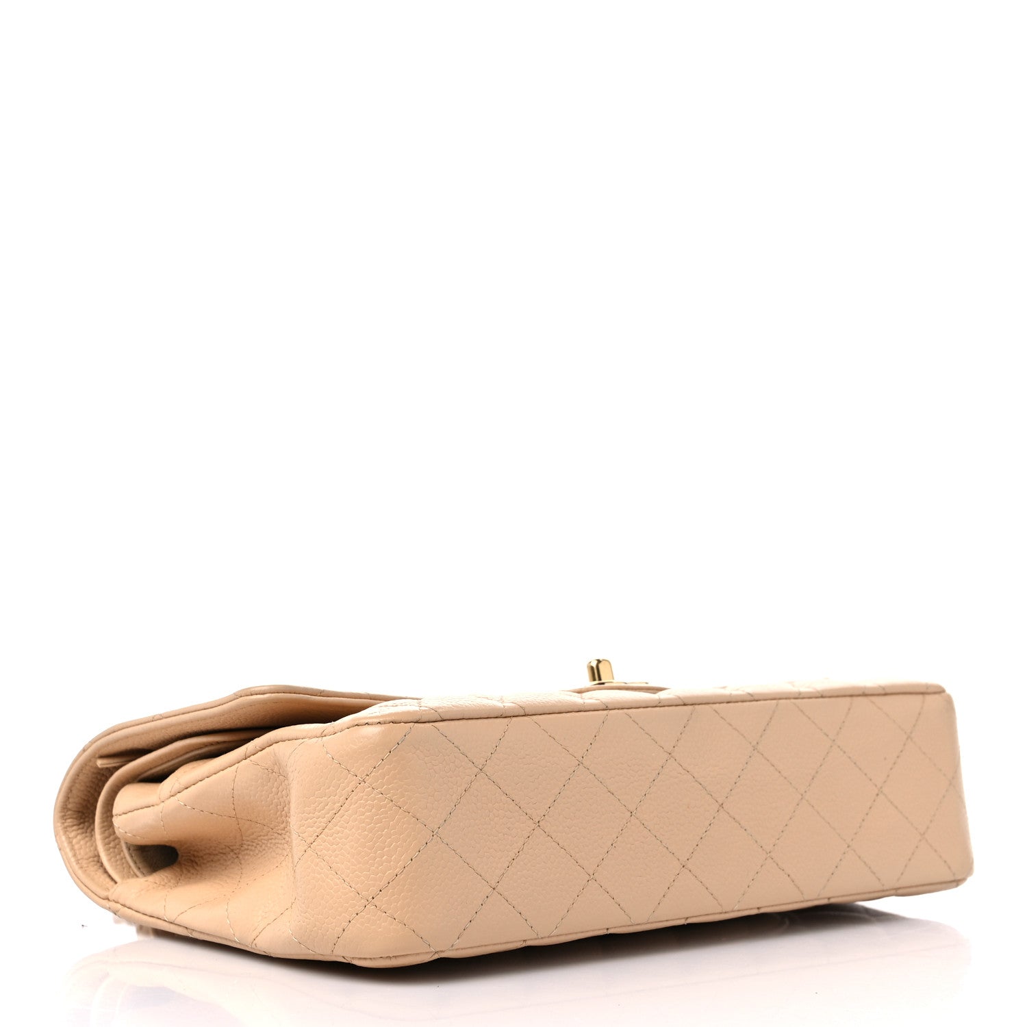 Chanel Caviar Quilted Medium Double Flap Beige 4 of 12