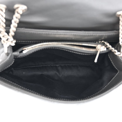 Saint Laurent Calfskin Y Quilted Monogram Small Loulou Chain Satchel Storm 5 of 10