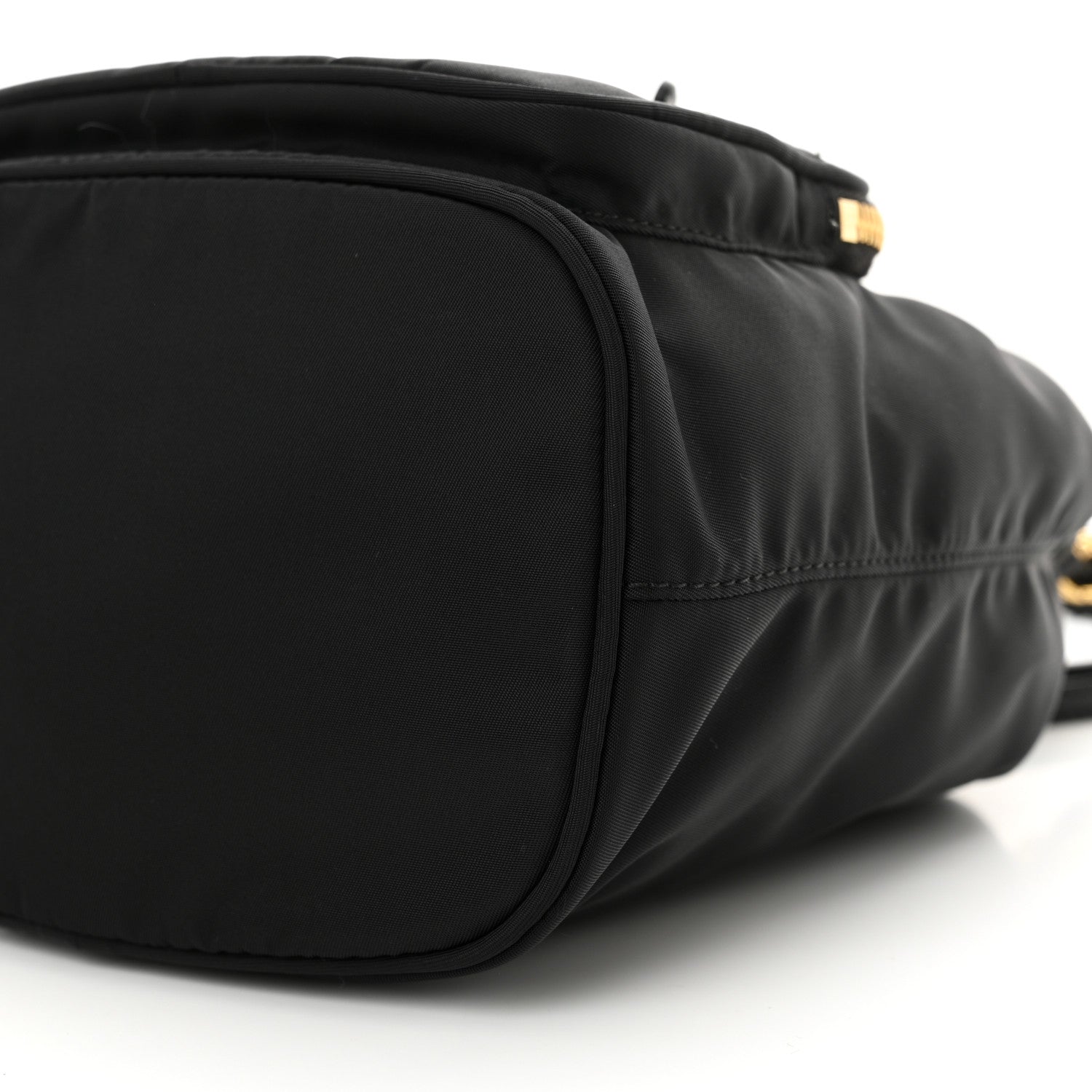 Prada Nylon Vela Saffiano Mini Bucket Crossbody Bag Black 10 of 10