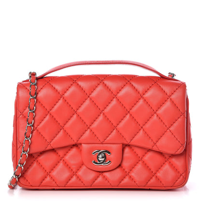 Chanel Lambskin Quilted Easy Carry Jumbo Flap Red 1 of 15