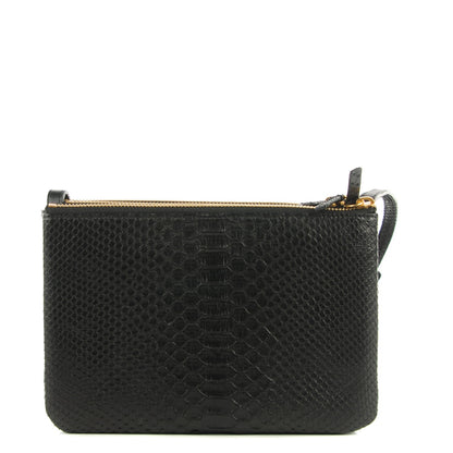 Celine Python Small Trio Crossbody Bag Black 1 of 7