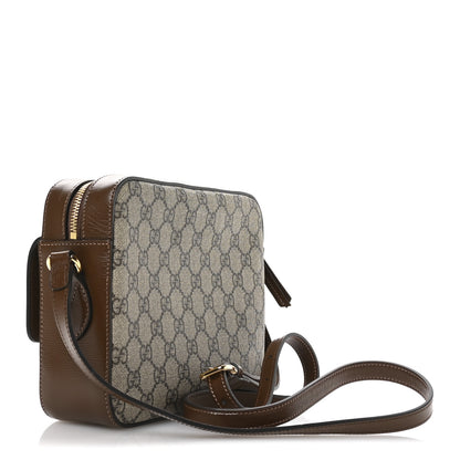 Gucci GG Supreme Monogram Small Horsebit 1955 Shoulder Bag Beige Brown Sugar 3 of 11