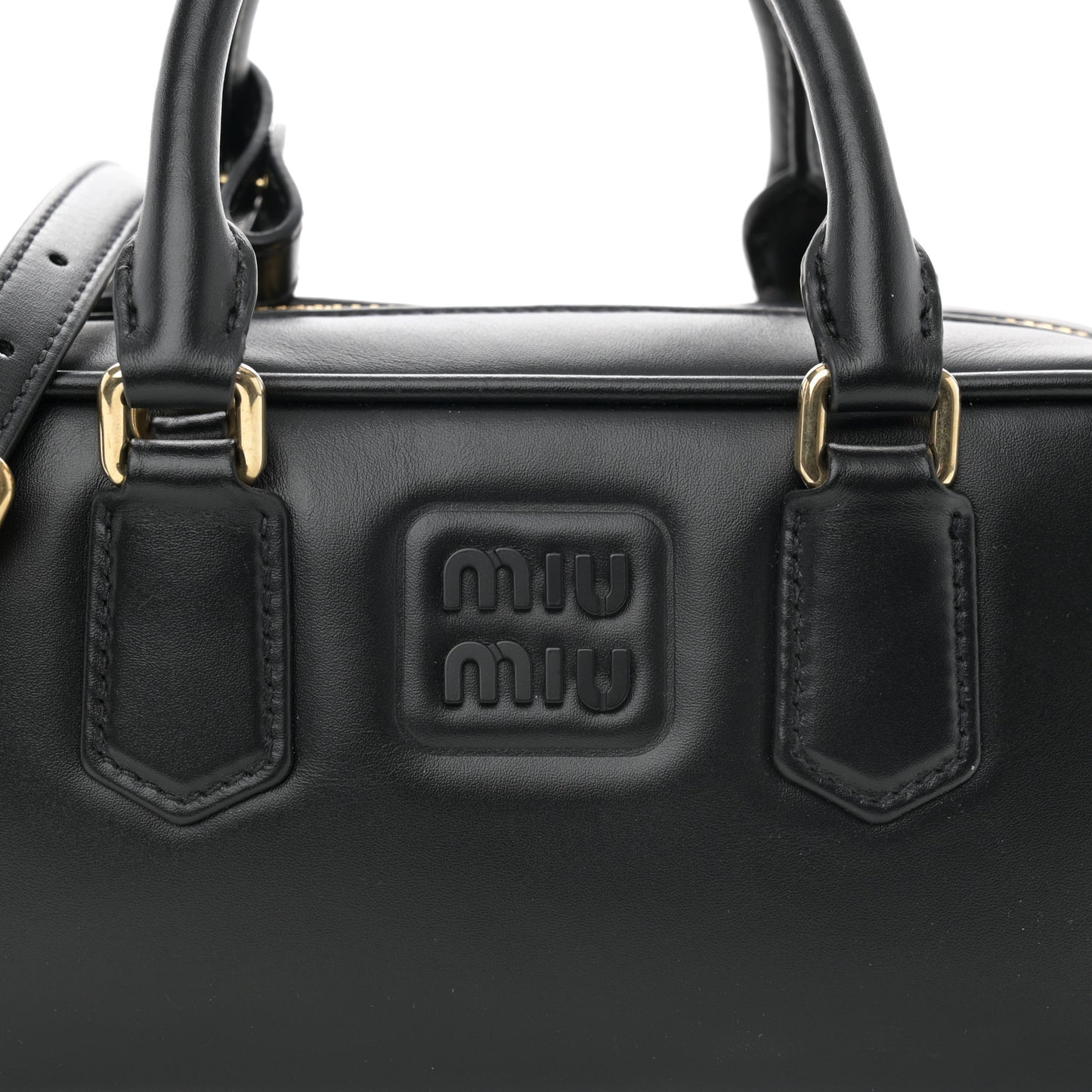 Calfskin Mini Arcadie Top Handle Bag Black