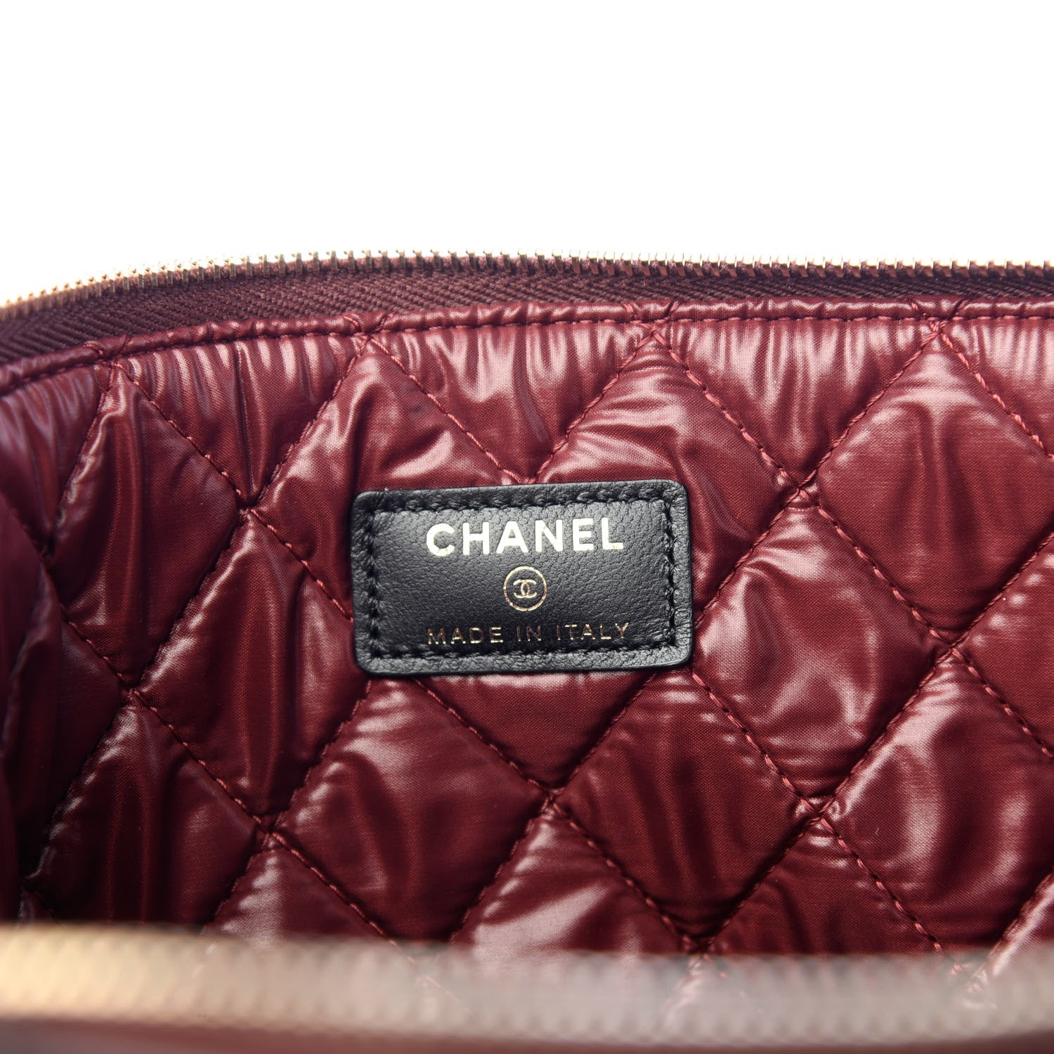 Chanel Lambskin Quilted Large Cosmetic Case Black 6 of 7