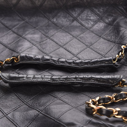 Chanel Lambskin Double Stitched Tote Black 9 of 15