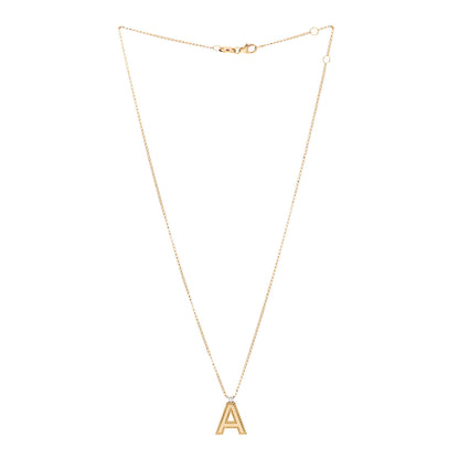 Roberto Coin 18K Yellow Gold Diamond Princess Initial A Pendant Necklace 3 of 6