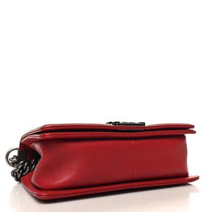 Chanel Lambskin Chevron Quilted Medium Boy Flap Dark Red 4 of 11