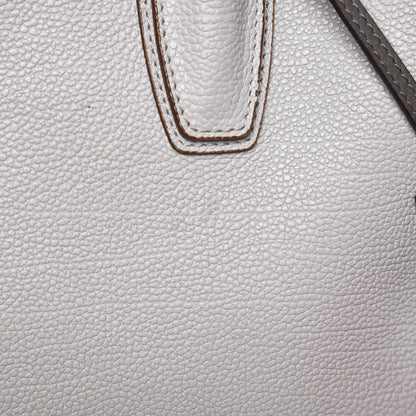 MCM Grained Calfskin Medium Milla Tote Concrete Grey 25 of 27