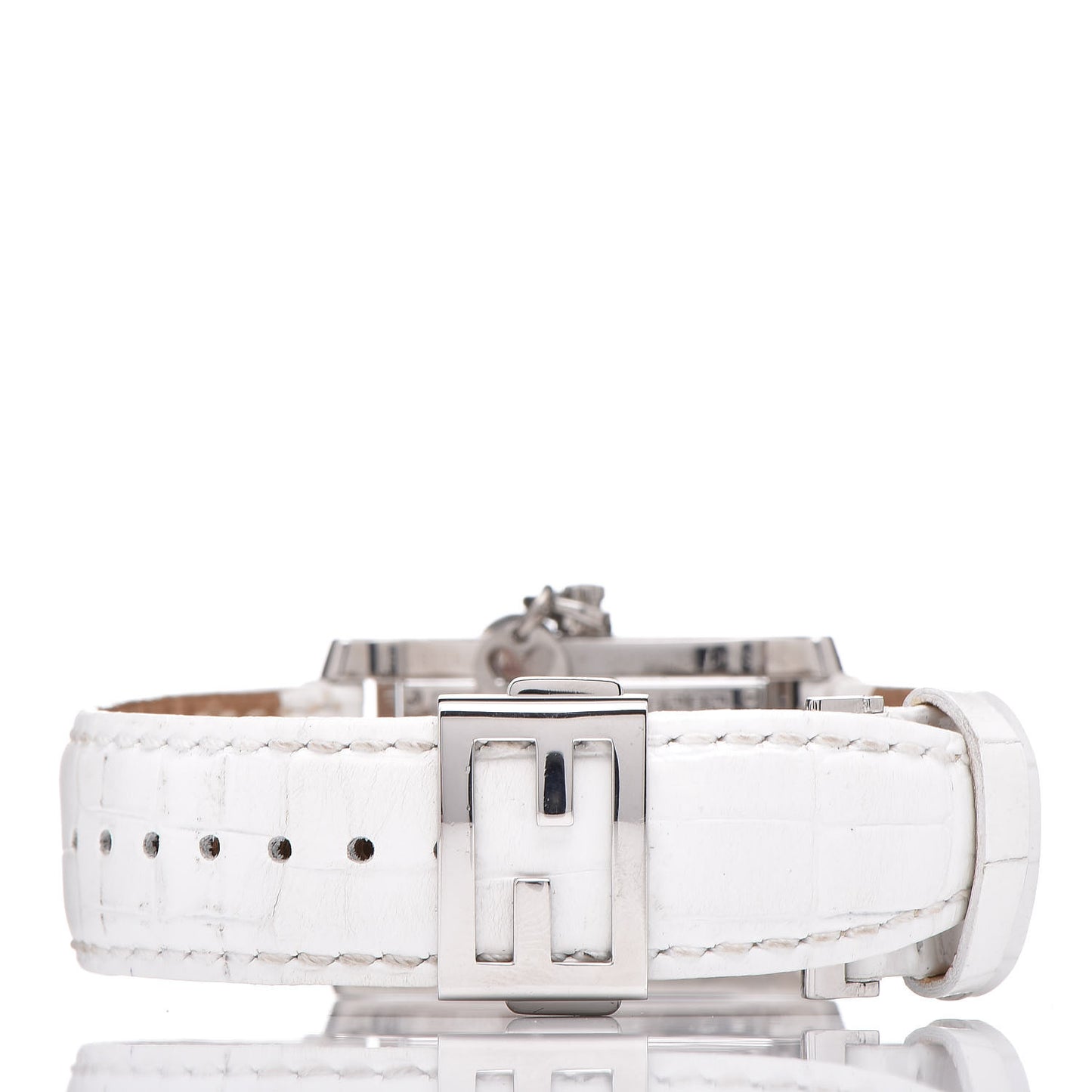 Stainless Steel Alligator Diamond Mother of Pearl 27mm Quartz Watch