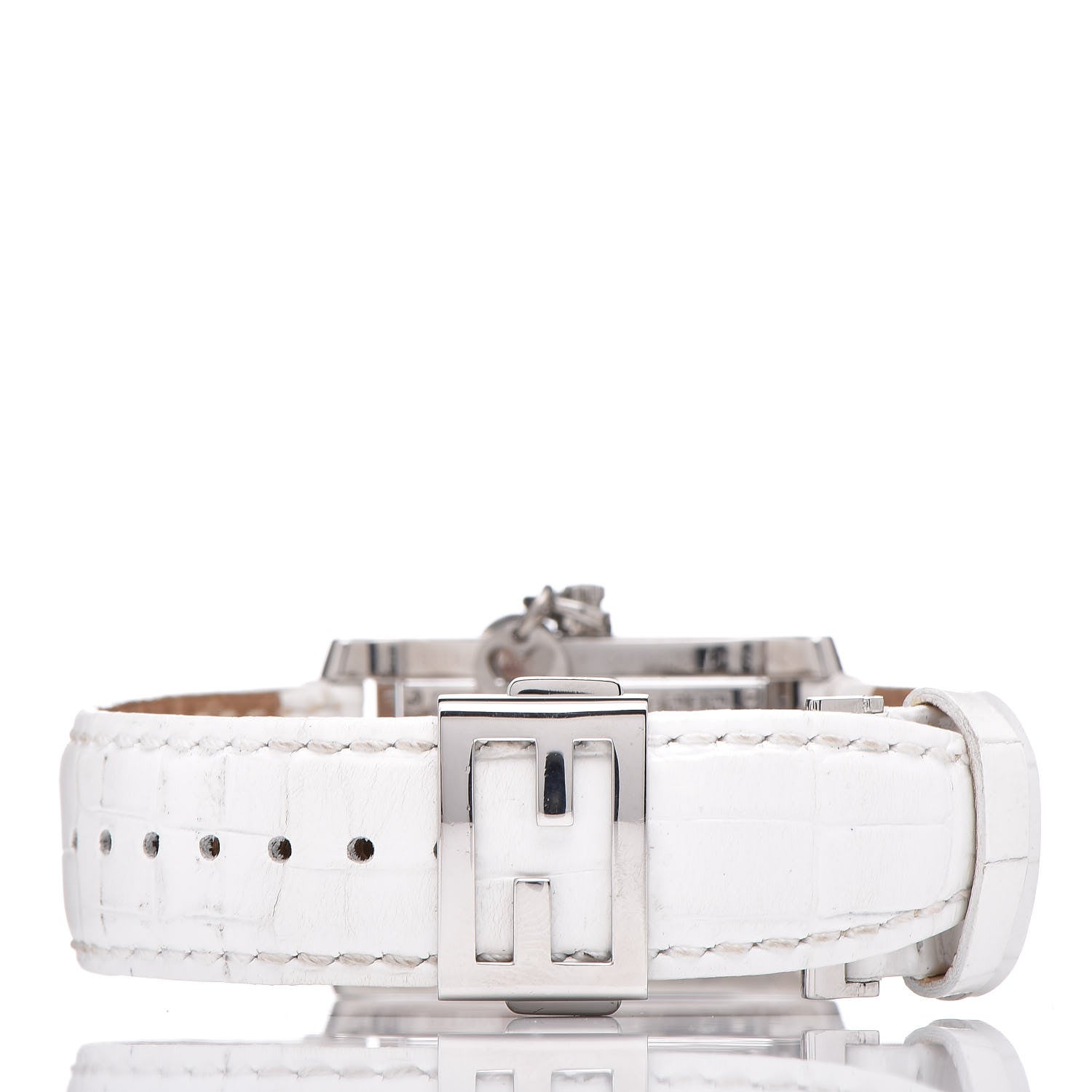 Fendi Stainless Steel Alligator Diamond Mother of Pearl 27mm Quartz Watch 4 of 10