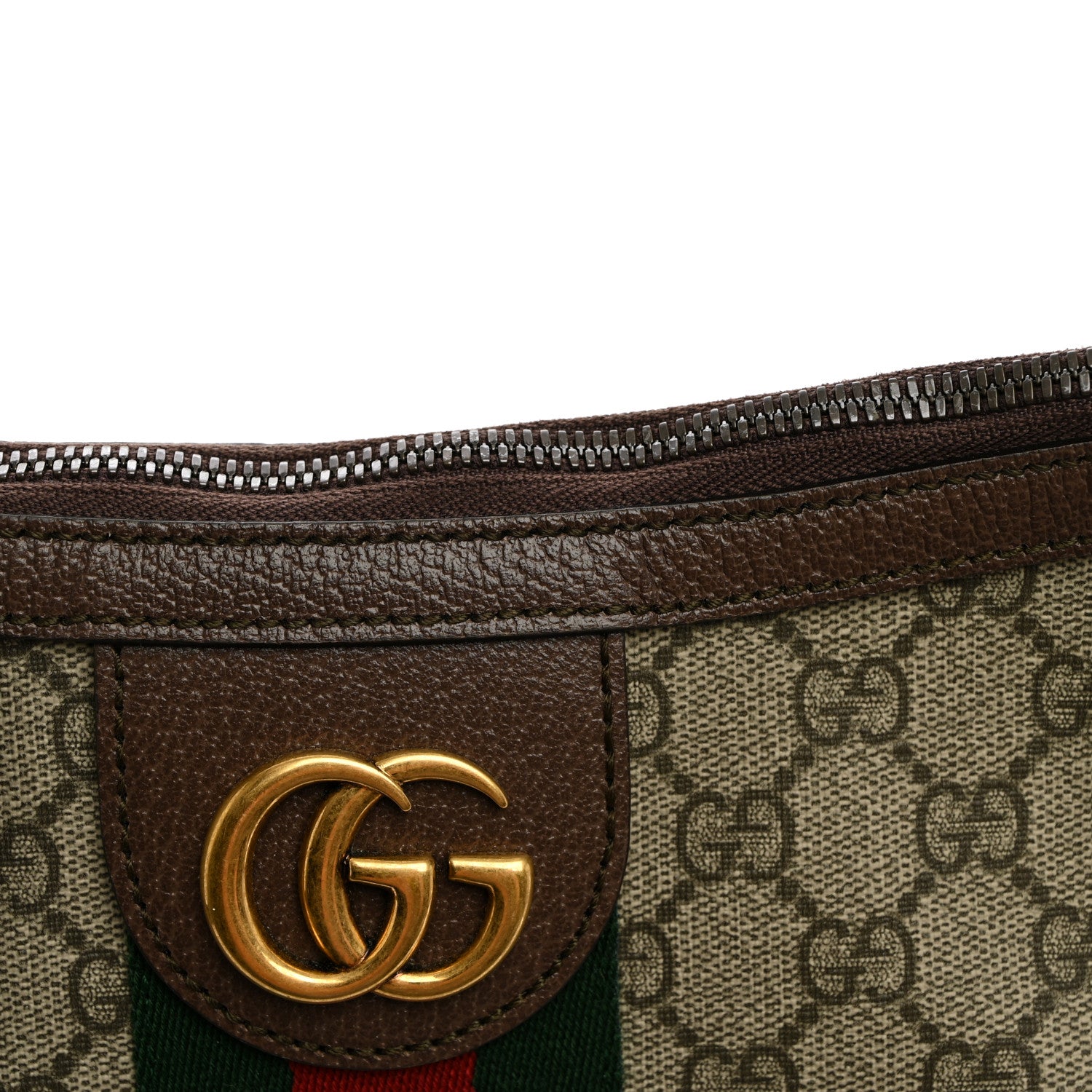Gucci GG Supreme Monogram Web Small Ophidia Half Moon Hobo Brown 11 of 11