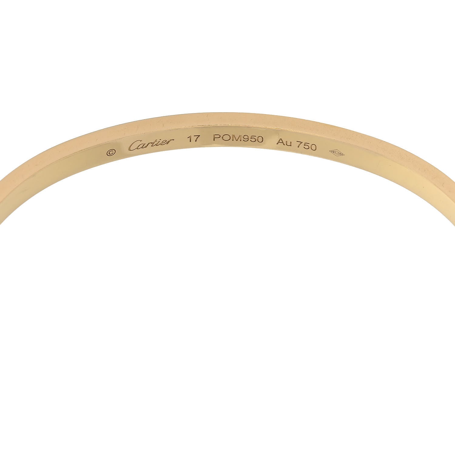Cartier 18K Yellow Gold Small LOVE Bracelet 17 6 of 8