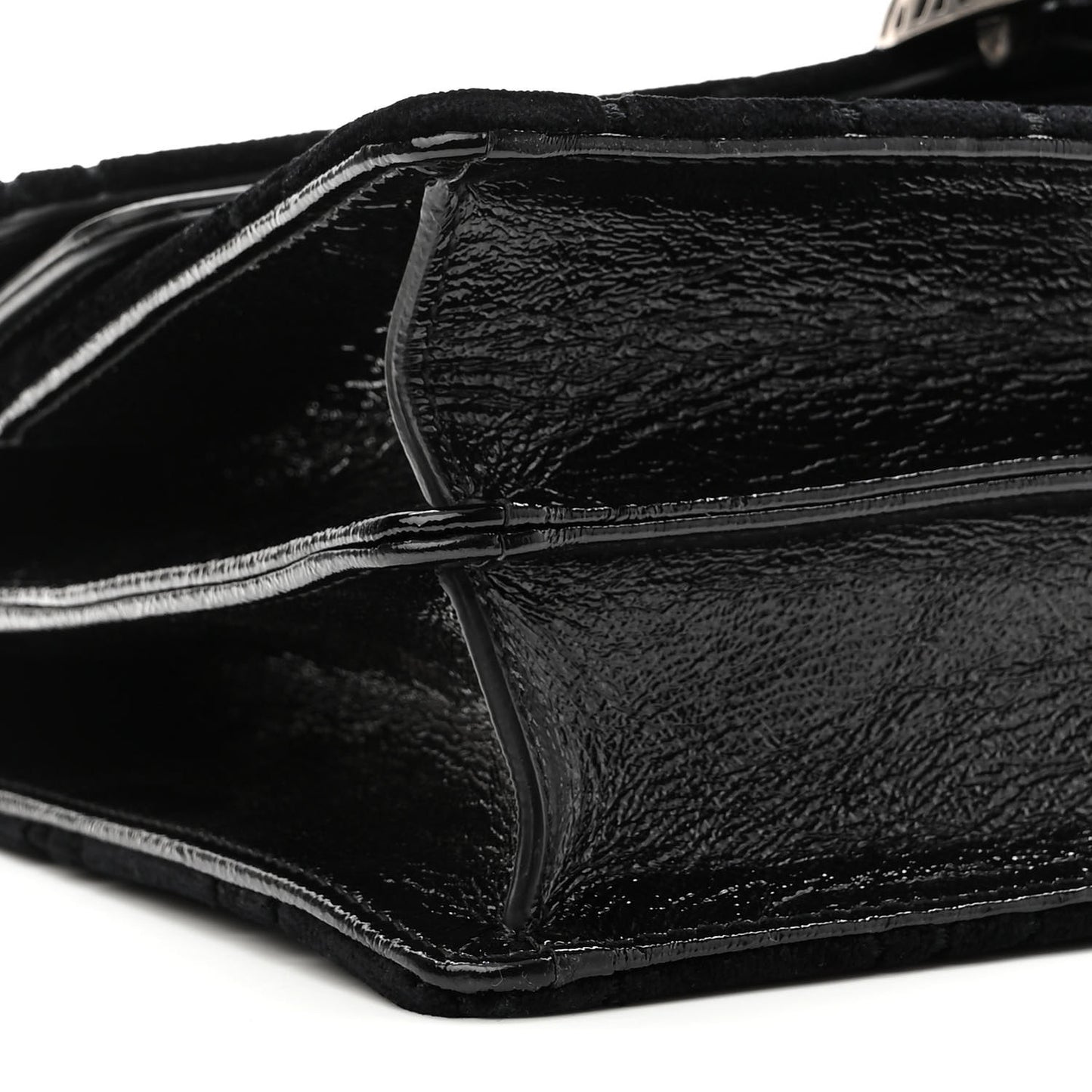 Velvet GG Monogram Small Dionysus Shoulder Bag Black