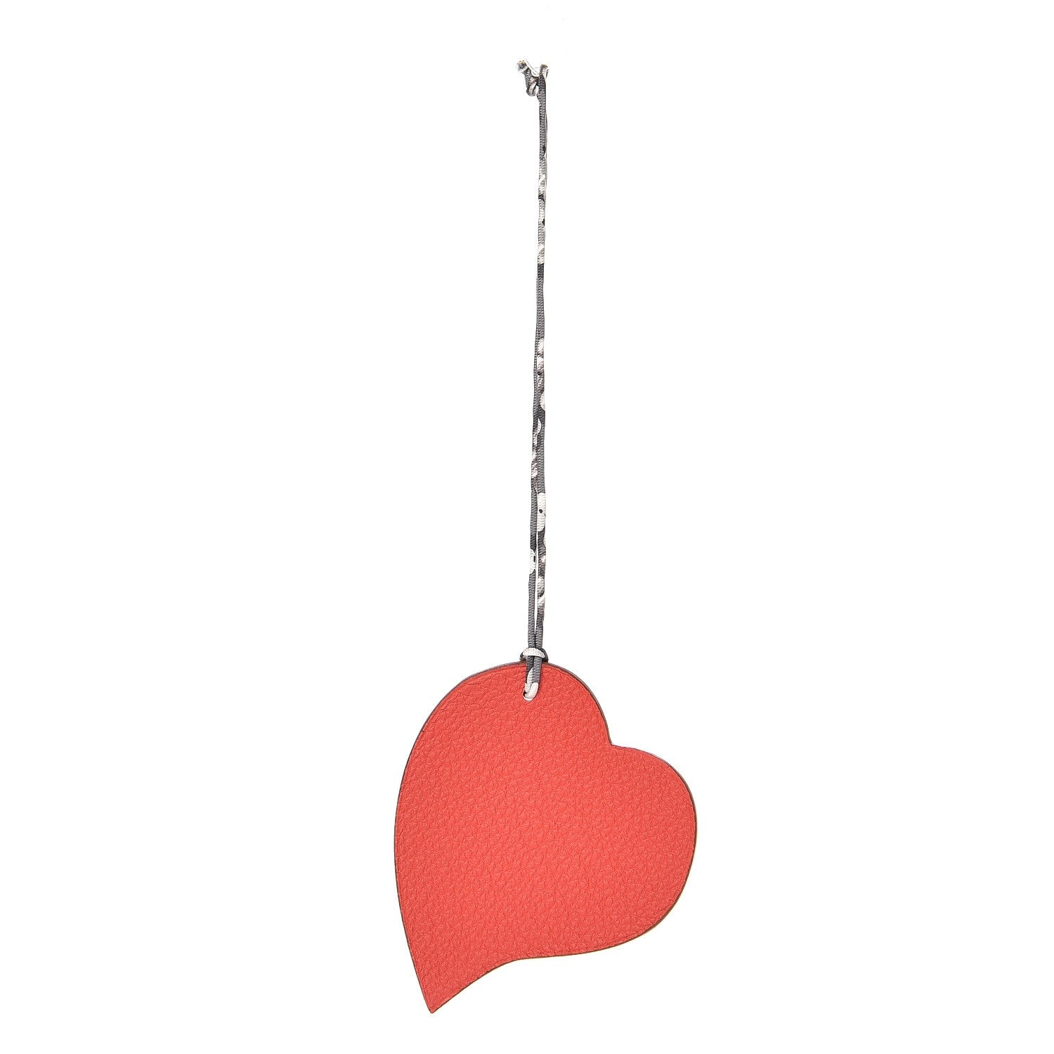 Hermes Togo Epsom Petit H Heart Bag Charm Bougainvillea Mangue 1 of 4