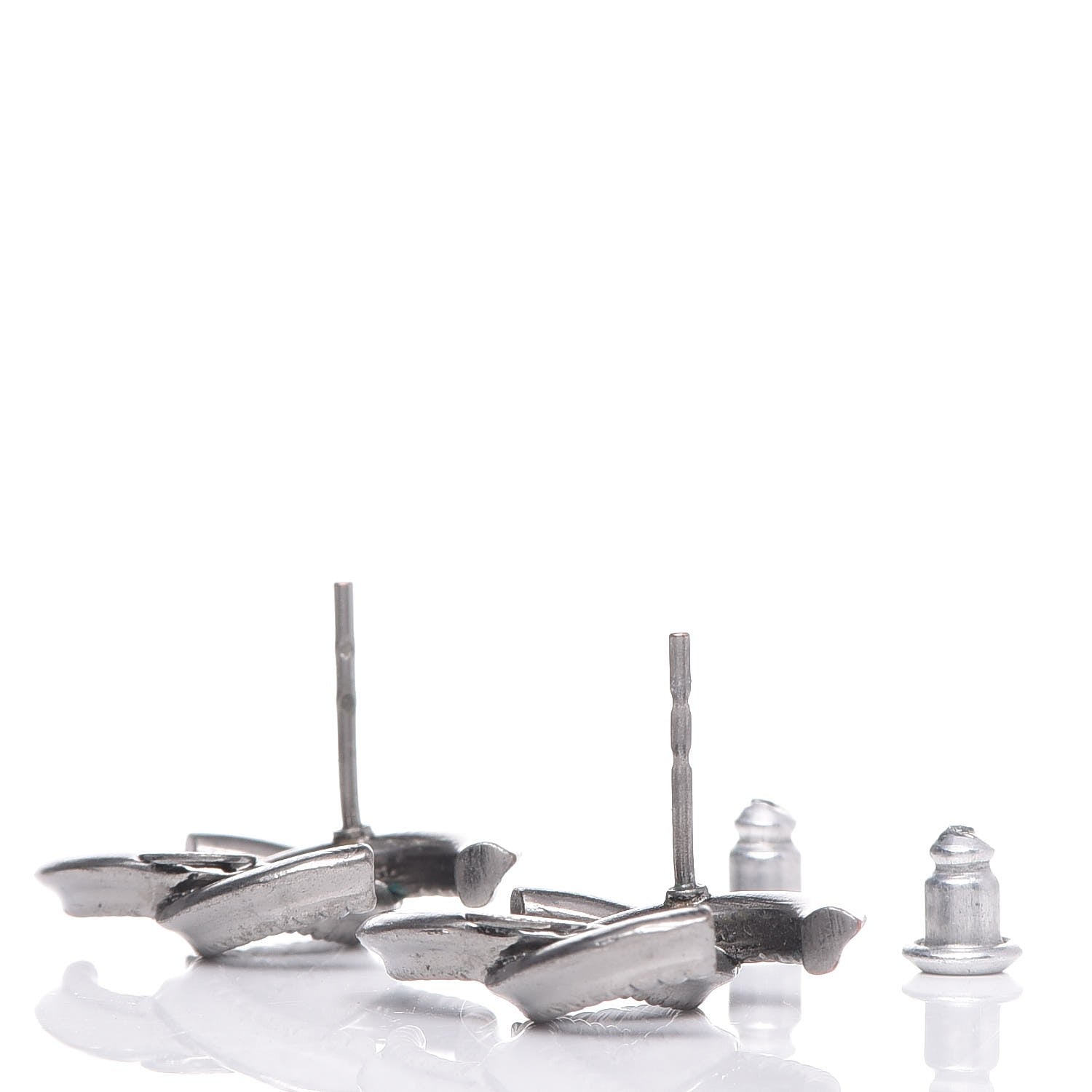 Chanel Ruthenium CC Earrings 3 of 4