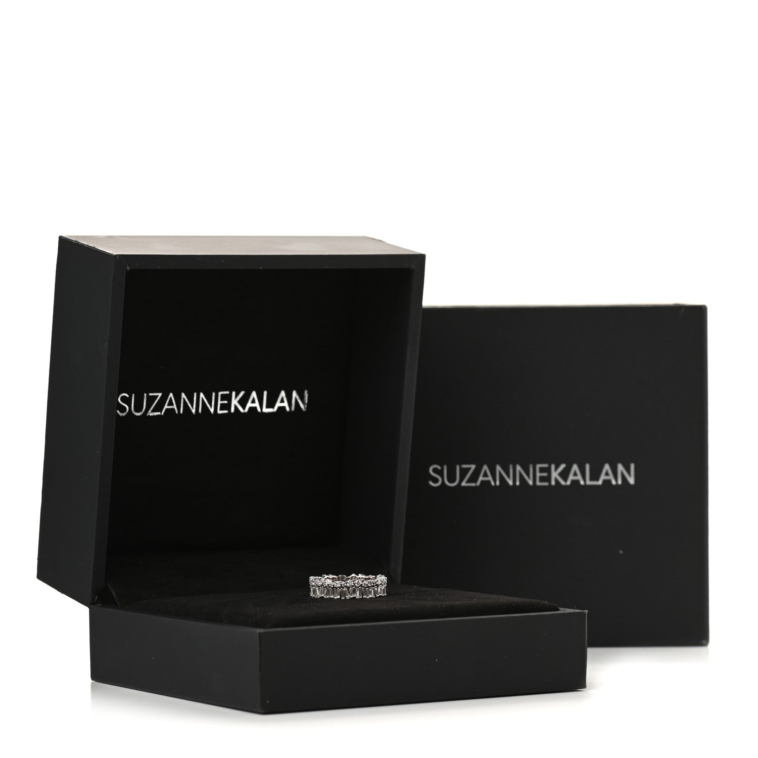 Suzanne Kalan 18K White Gold Short Stack Eternity Band 56 7.75 6 of 6