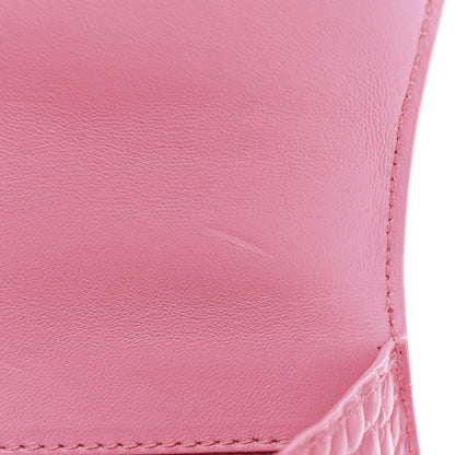 Balenciaga Calfskin Crocodile Embossed Degrade Small Hourglass Top Handle Bag Sweet Pink 10 of 10