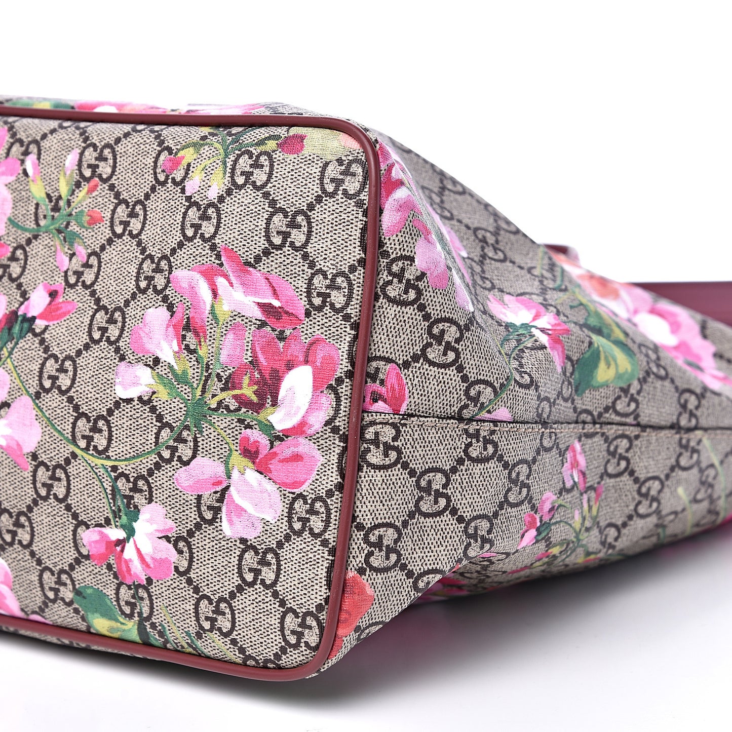 Soft GG Supreme Monogram Blooms Medium Crossbody Tote Beige Multicolor Dry Rose