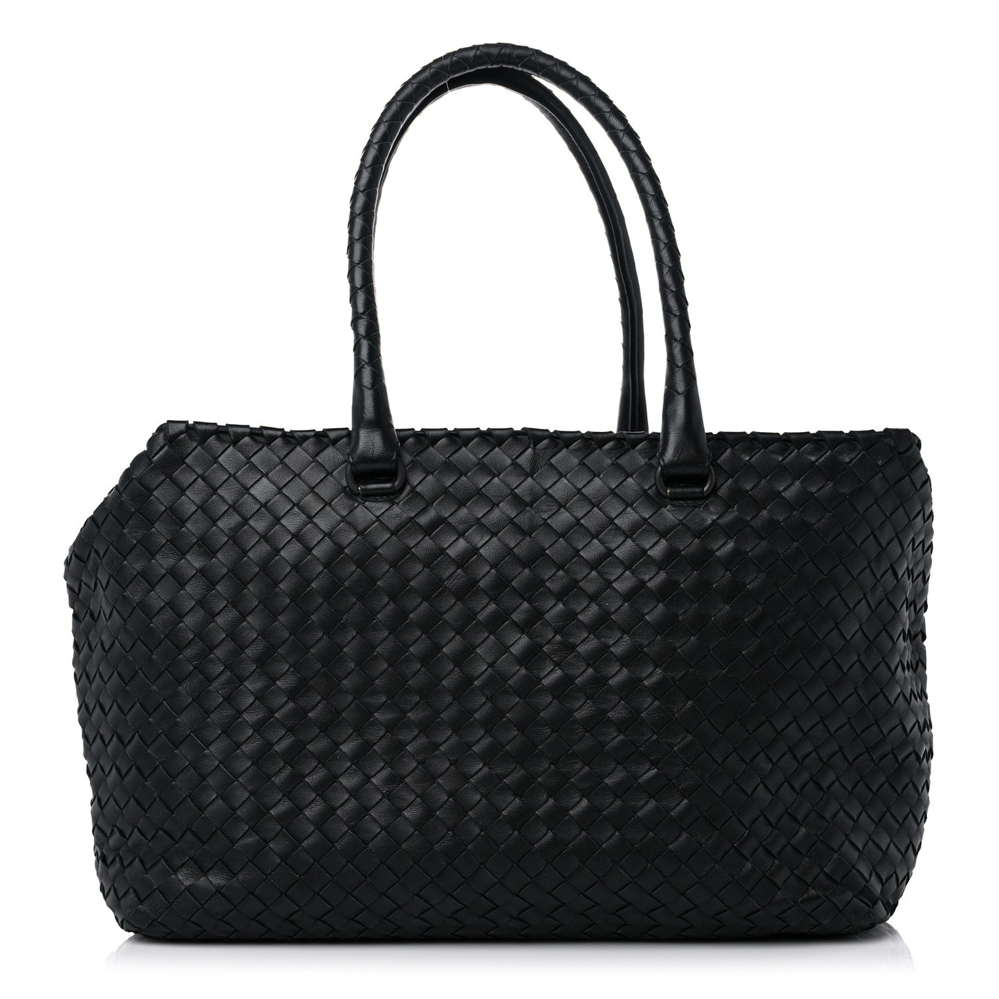 Nappa Intrecciato Brick Tote Black