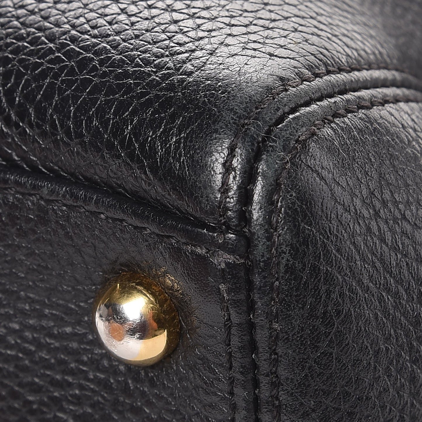 Calfskin Cerf Executive Shopper Tote Black