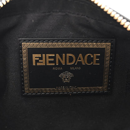 Fendi X VERSACE Vitello Cover Fendace Medusa Small Camera Case Black Gold 6 of 10