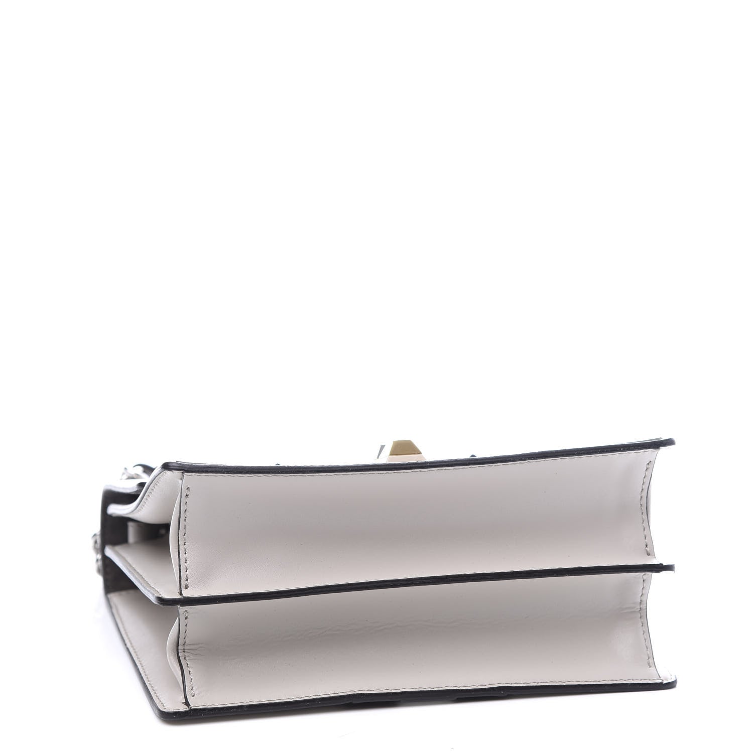 Fendi Vitello Liberty Lucido Catalan Mirror Hypnoteyes Studded Small Kan I Shoulder Bag Grigio Polvere Bordeaux Multicolor 3 of 10