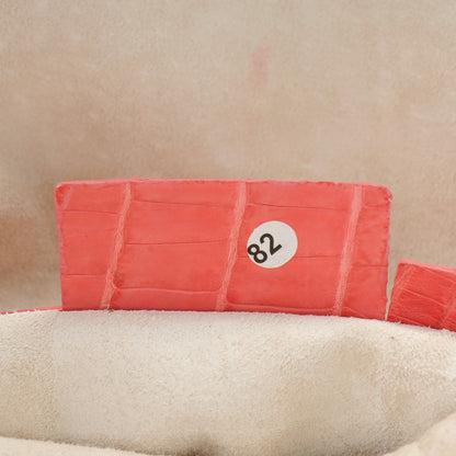 Nancy Gonzalez Shiny Crocodile Foldover Clutch Pink 7 of 7