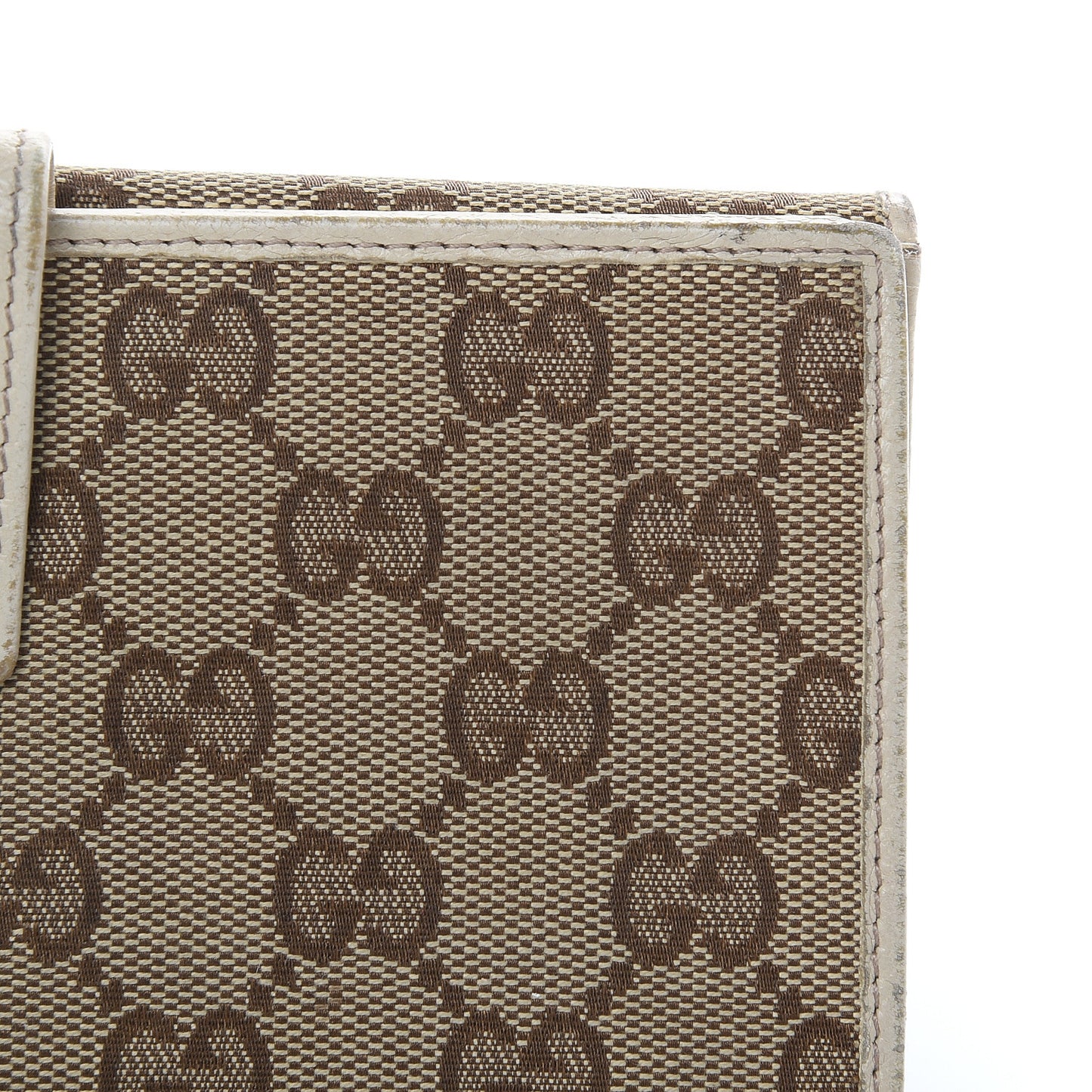 Monogram Metal Bar Continental Flap Wallet Off White