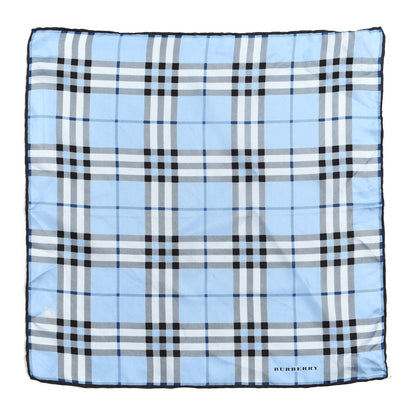 Burberry Silk Vintage Check Square Scarf Blue 1 of 4